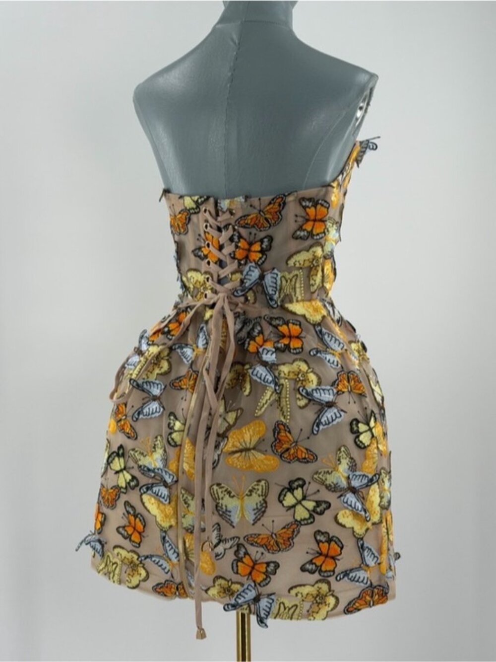 🆕 BRONX & BANCO 🧿 NWOT Bella Butterfly Maraya Strapless Mini Dress, Sz M US 6 - Picture 7 of 16
